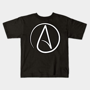 Atheist symbol in white Kids T-Shirt